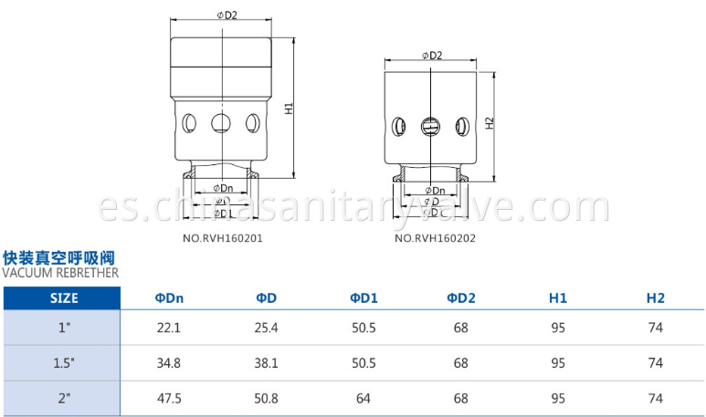 sanitary vacuum air release valve